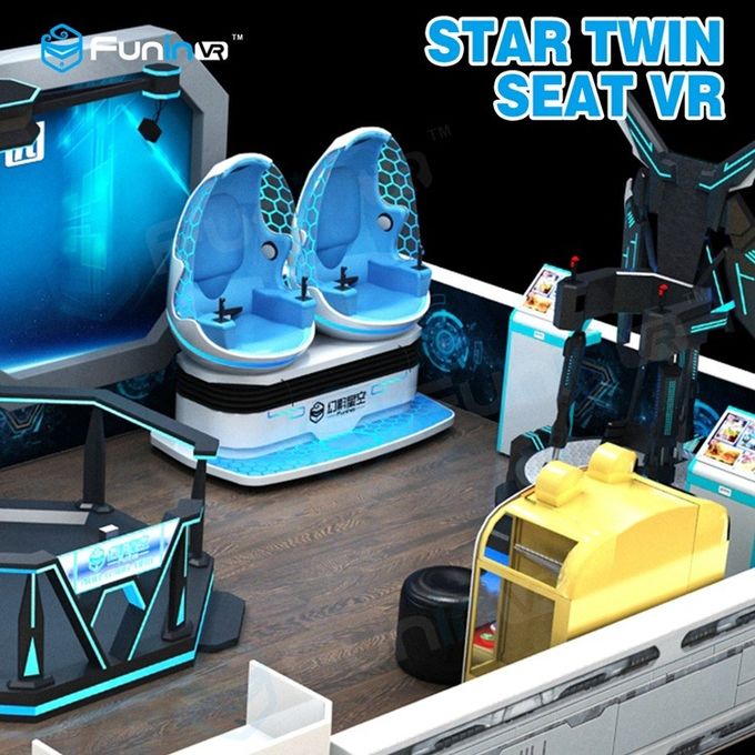 Double Seats Arcade بازی VR Slide / VR Machine تیراندازی با دو کابین تخم مرغ
