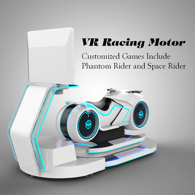 مسابقه موتور سیکلت VR Simulator VR با موتور E3 عمیق در رنگ آمیزی چند رنگی 220V رنگ سفید