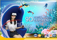 پارک تفریحی لوکس صندلی نارنجی 9D VR Simulator با 360 درجه چرخش بستر