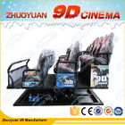 متحرک شگفت انگیز 7D سینمای شبیه ساز 6 صندلی با شبیه سازی روشنایی / باران