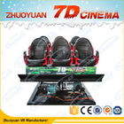 6 صندلی های الکتریکی 7D تئاتر فیلم با سیستم اثر ویژه 220V 5.50KW