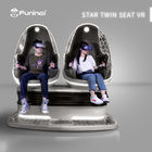 2 صندلی بازیکن آبی و مشکی 9D Virtual Reality Simulator بازی ماشین صندلی تخم مرغ VR