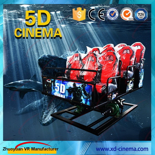 6 DOF Snow Virtual Reality 5D Cinema Equipment  With Hydraulic / Electric Platform