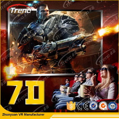 کنترل دیجیتال متحرک 7D تئاتر فیلم 4 صندلی / 6 صندلی با سیستم هیدرولیک