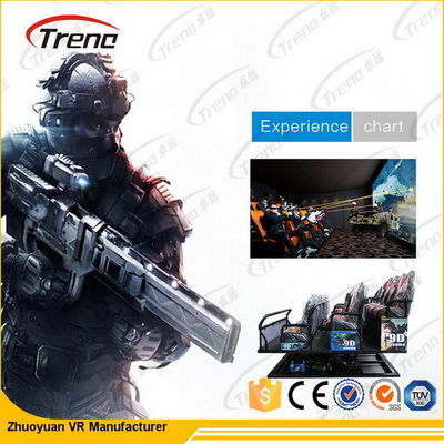 6 DOF تفنگ شلیک استریو 7D سینمای شبیه ساز با 3D VR آویز 2.25KW 220V
