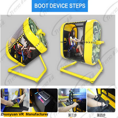 پارک تفریحی 720 درجه زرد VR شبیه ساز پرواز با HTC عینک 220 ولت