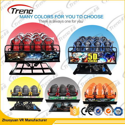 3 Dof برق / هیدرولیک 5D سینما تجهیزات 7D سینمای شبیه ساز با صندلی حرکت