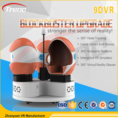 هیجان انگیز غلتک Coaster سواری 9D VR شبیه ساز چرخش صندلی ماشین بازی