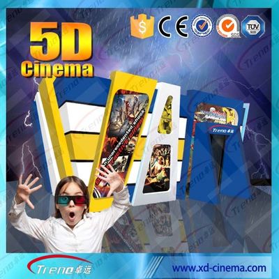 5D interactive cinema Snow Virtual Reality 5D Cinema Equipment With Hydraulic / Electric Platform
