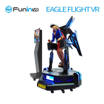 One Player Stand Up Flight VR Simulator Black با چراغ های LED برای سوپرمارکت