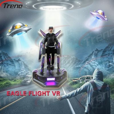 One Player Stand Up Flight VR Simulator Black با چراغ های LED برای سوپرمارکت
