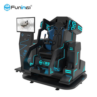 تم پارک 9D VR شبیه ساز تک بازیکنان VR Mecha سیاه با LED چراغ