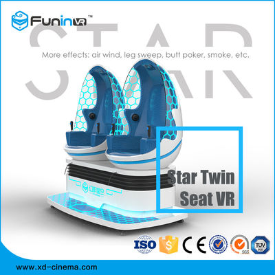 360 درجه حرکت 9D شبیه ساز واقعیت مجازی 220V Footprint کوچک دو صندلی تخم مرغ