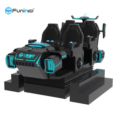 VR بازی 6 صندلی 9D مجازی واقعیت شبیه ساز 220V چند نفره ظاهر سیاه و سفید