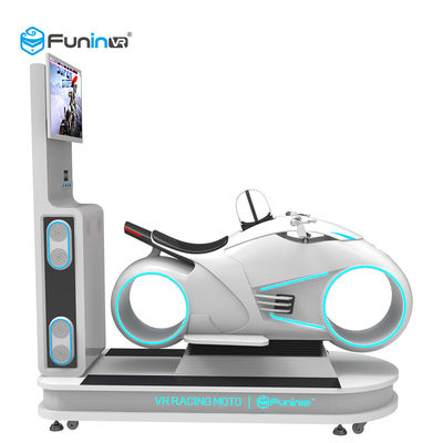 رنگ سفید 9D مجازی واقعیت شبیه ساز چند نفره رانندگی خودرو VR مسابقه موتور سیکلت 700KW