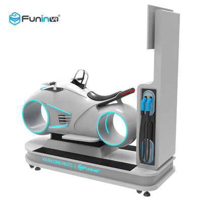 رنگ سفید 9D مجازی واقعیت شبیه ساز چند نفره رانندگی خودرو VR مسابقه موتور سیکلت 700KW