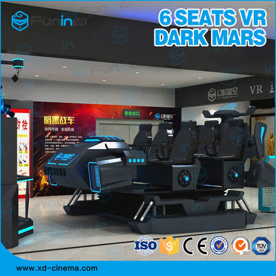 Vr Games 6 صندلی 9D شبیه ساز واقعیت مجازی ISO9000 220V Multiplayer Black Appearance
