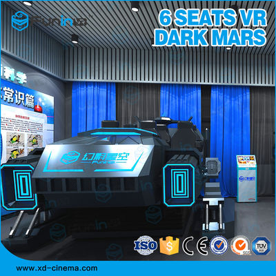 Vr Games 6 صندلی 9D شبیه ساز واقعیت مجازی ISO9000 220V Multiplayer Black Appearance