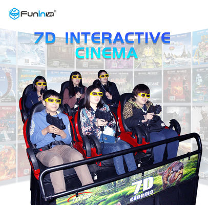 220V 8.0kw 7D Movie Theater Interactive Full Motion Seat 5D 12D فناوری هولوگرام