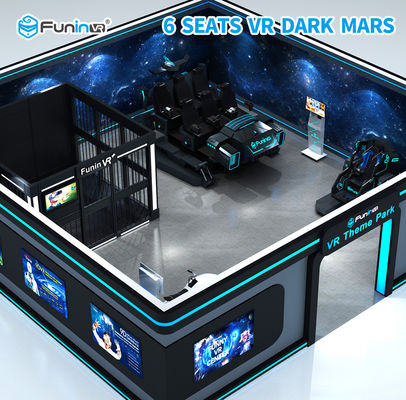 شبیه ساز غلتکی 3.8KW 220V 9D VR Simulator 6 Seat VR Dark Mars