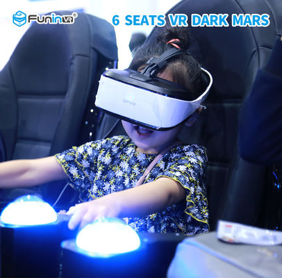 شبیه ساز غلتکی 3.8KW 220V 9D VR Simulator 6 Seat VR Dark Mars