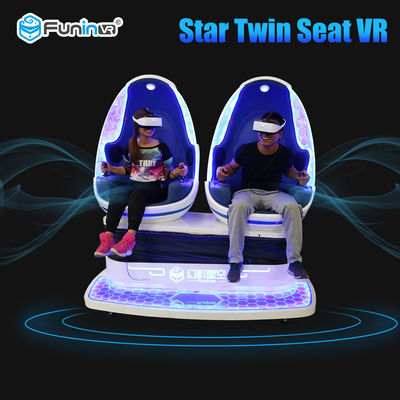 Blue + White 9D VR Simulator 2 صندلی با عینک سه بعدی Deepoon E3