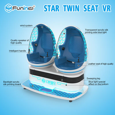 Blue + White 9D VR Simulator 2 صندلی با عینک سه بعدی Deepoon E3