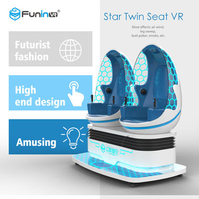 Blue + White 9D VR Simulator 2 صندلی با عینک سه بعدی Deepoon E3