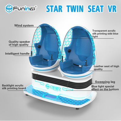 2 بازیکن 9D VR Simulator 360 درجه باد وزش باد ، جارو کردن پا برای 4+ سال
