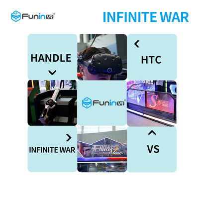 2 بازیکن 9D VR شبیه ساز تیراندازی با هدست HTC Vive برای سن میانه