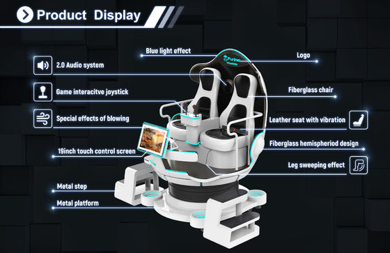 واقعیت مجازی VR 9D Cinema Factory قیمت عینک 9d vr 3d 2 صندلی 200 کیلوگرم بازی سرگرمی VR سینما شبیه ساز 9d
