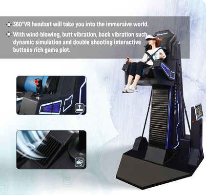 9D واقعیت مجازی VR Drop Tower Steel Metal 9D Machine 9D VR Simulator