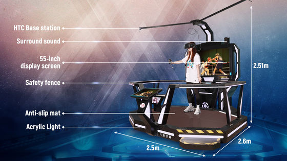 1 پرداخت کننده nteractivity Station 9D Virtual Beat Game Machine بار رتبه بندی شده 200 کیلوگرم Occasion Shopping Mall