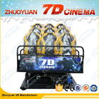 6-12 صندلی 5D 7D 9D سینمای شبیه ساز با اثر حباب، برف، باران، پاشنه پا، فشار به عقب