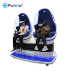 آبی و سفید VR 9D صندلی تخم مرغ دوقلو صندلی ماشین بازی 2 صندلی برای پارک کودکان و نوجوانان