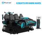 6 صندلی 9D VR شبیه ساز مخزن مریخ تاریک برای تجهیزات تفریحی رنگ سیاه