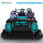 6 صندلی 9D VR شبیه ساز مخزن مریخ تاریک برای تجهیزات تفریحی رنگ سیاه