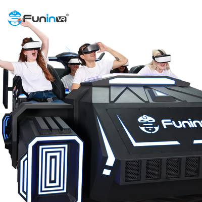 6 صندلی سیاه 9D Vr طراحی سفینه فضایی 9d Cinema شبیه سازی واقعیت مجازی Rides ماشین بازی 9d Vr