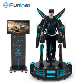 هیجان زده ایستاده تا VR پرواز شبیه ساز سوار واقعیت شبیه سازی سواری