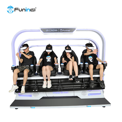 بازی های آرکید 9d vr 4 صندلی عرضه سینما واقعیت مجازی ترن هوایی چند نفره شبیه ساز 4 صندلی